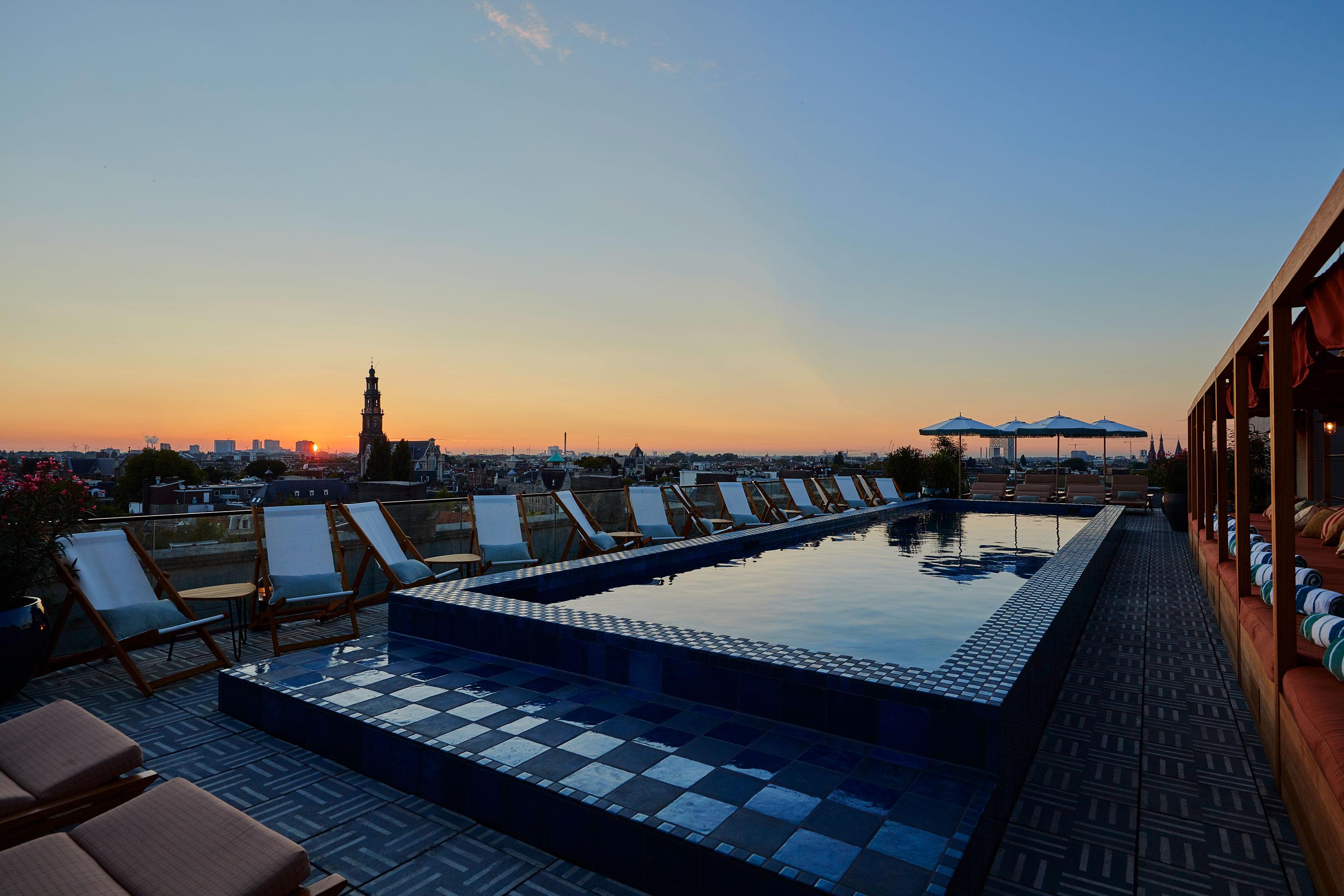 An image of Soho House in a European pool rooftop